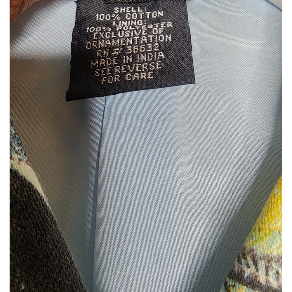 Multiples Button Up Jacket Multicolor Fish Beach … - image 6